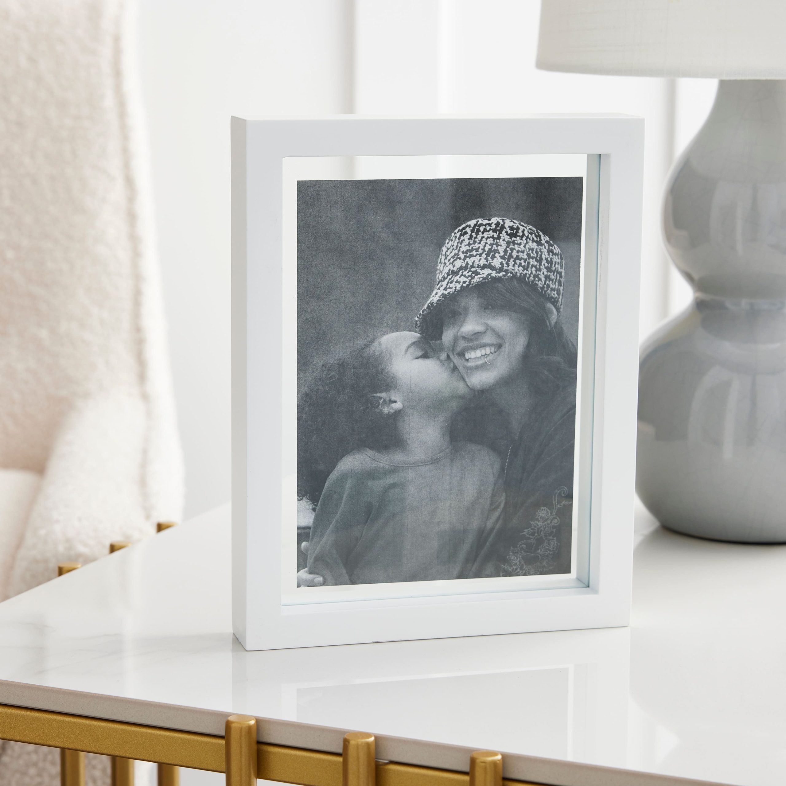 Expressions™ 6" x 8" White Float Frame by Studio Décor® - Image 2