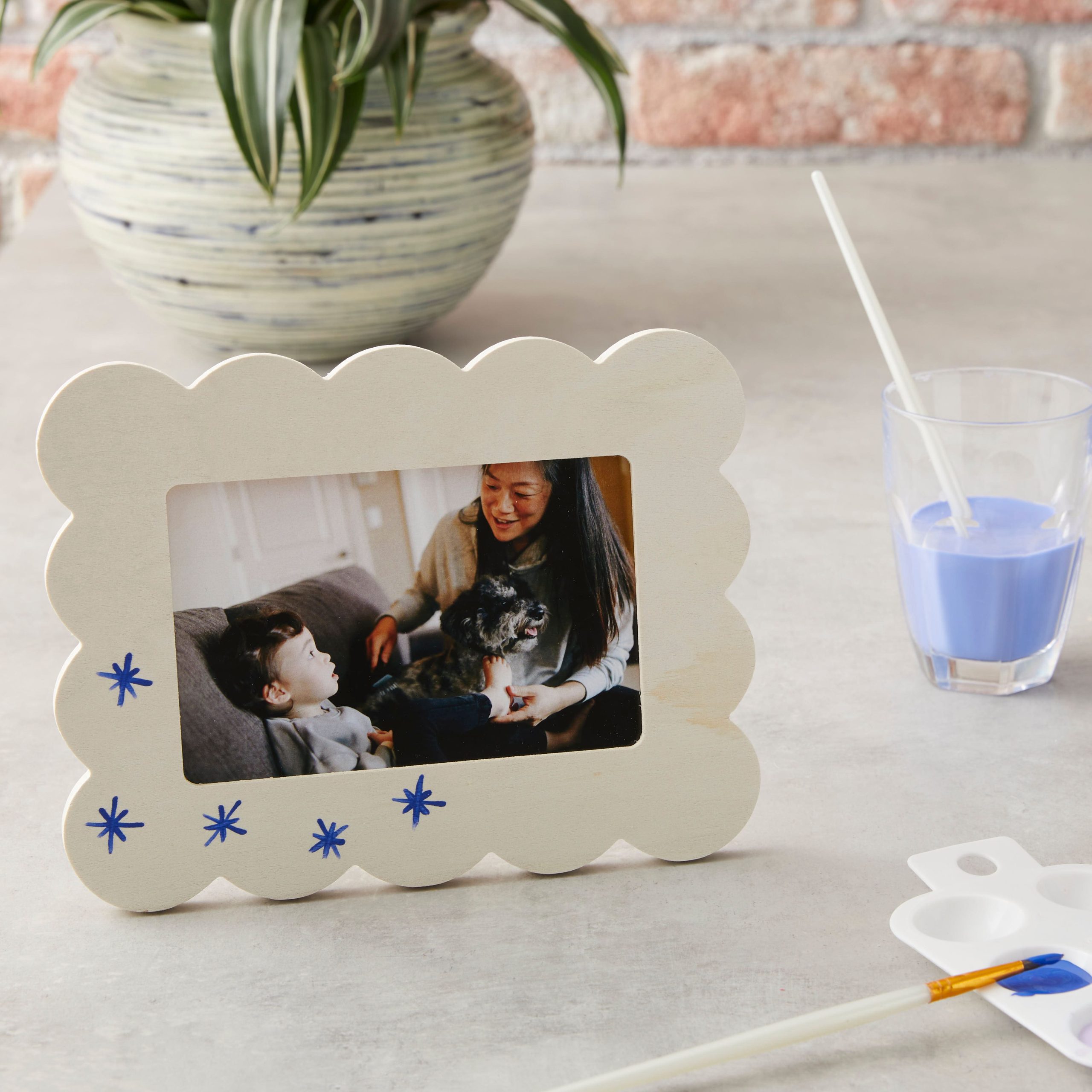 4" x 6" Wooden Scalloped Frame by Make Market® - Image 4