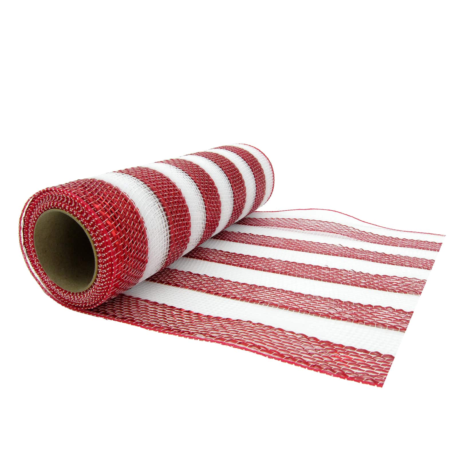 10" x 19ft. Red & White Striped Mesh by Celebrate It™ - Image 3