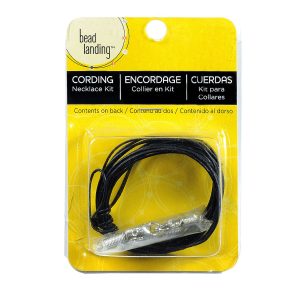 Black Leather Cord Kit & Findings Necklace Kit by Bead Landing™