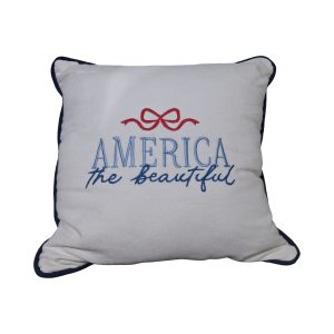 14" America the Beautiful Embroidered Pillow by Celebrate It™