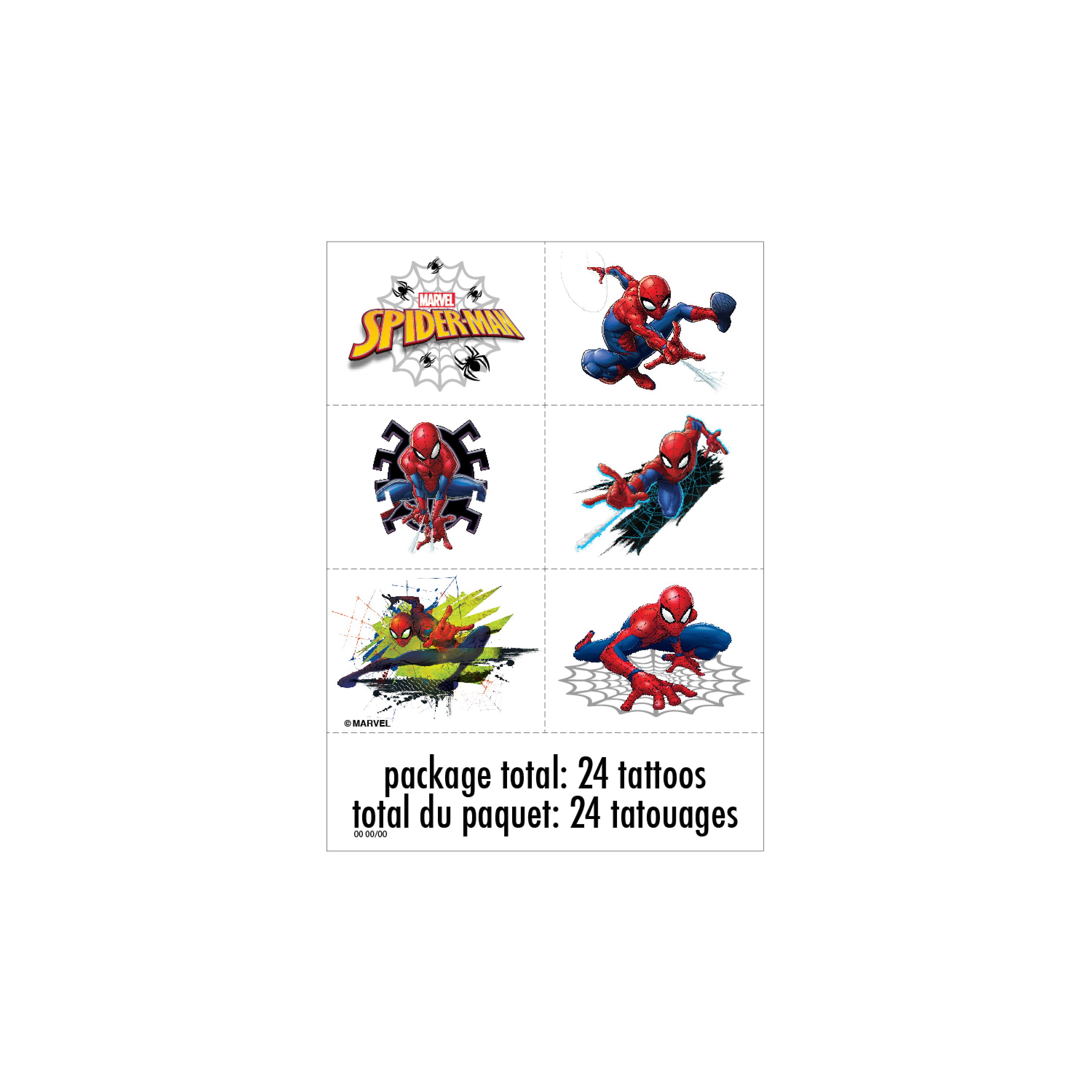 Spider-Man Temporary Tattoos, 24ct.