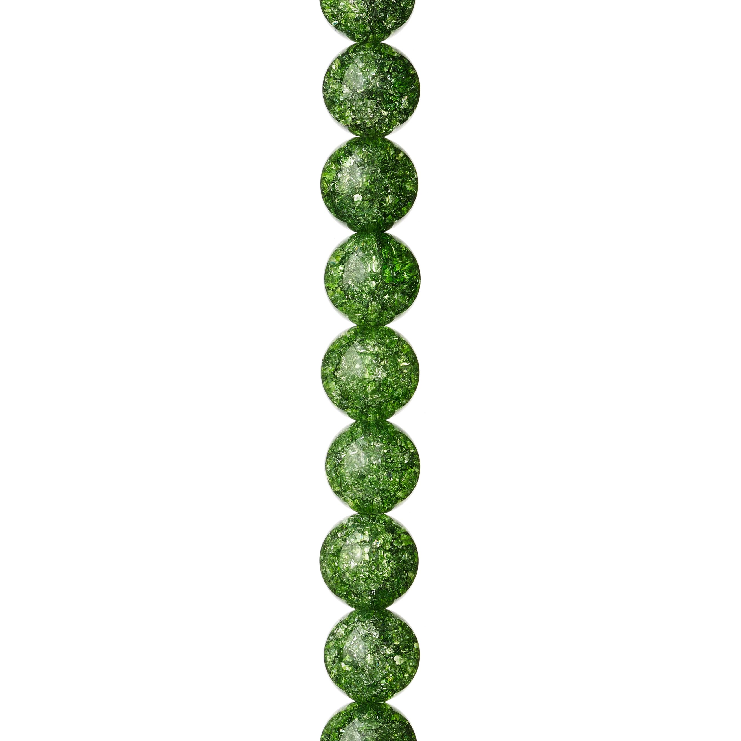 Green Crackled Quartz Round Beads, 10mm by Bead Landing™