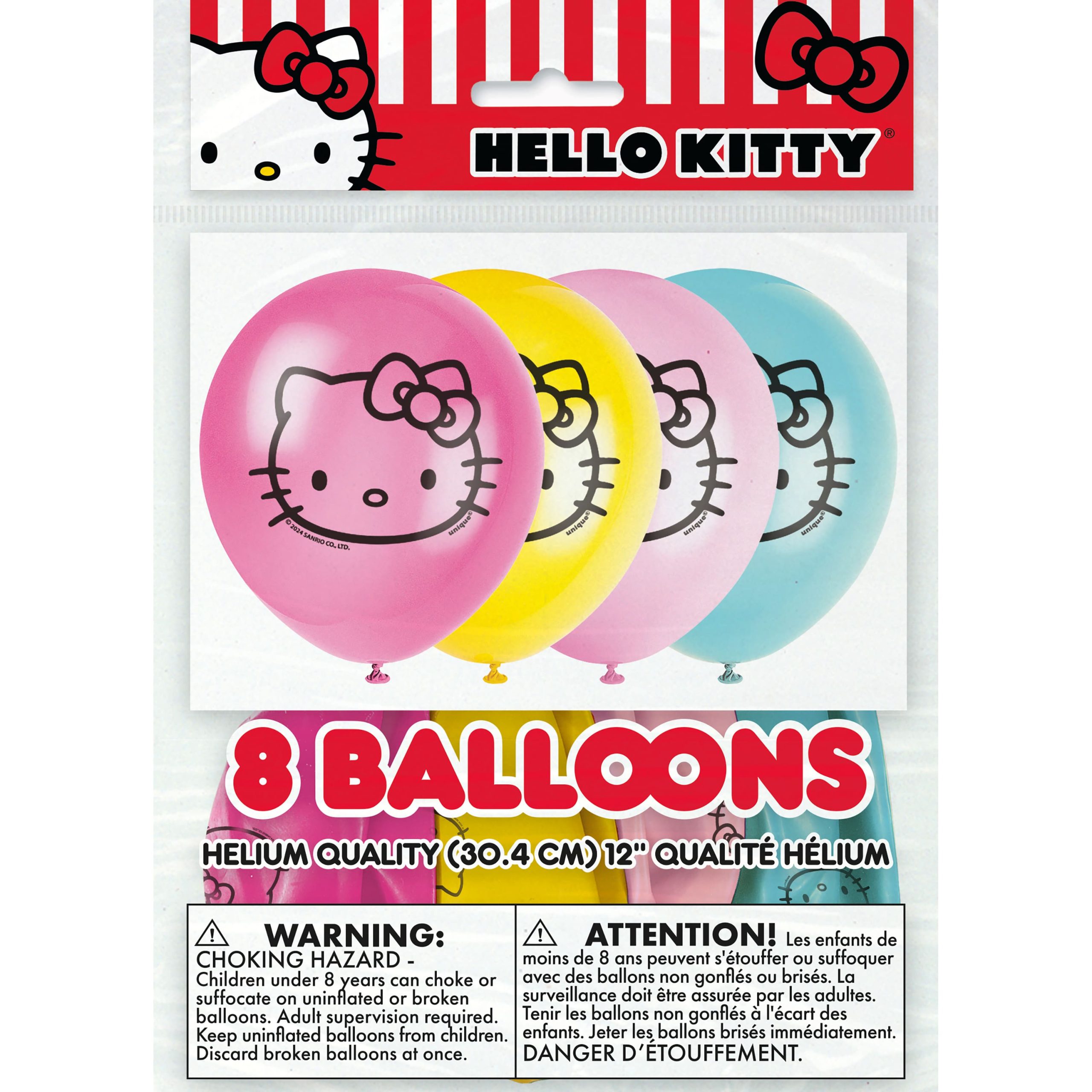 12" Hello Kitty® Latex Balloons, 8ct. - Image 2