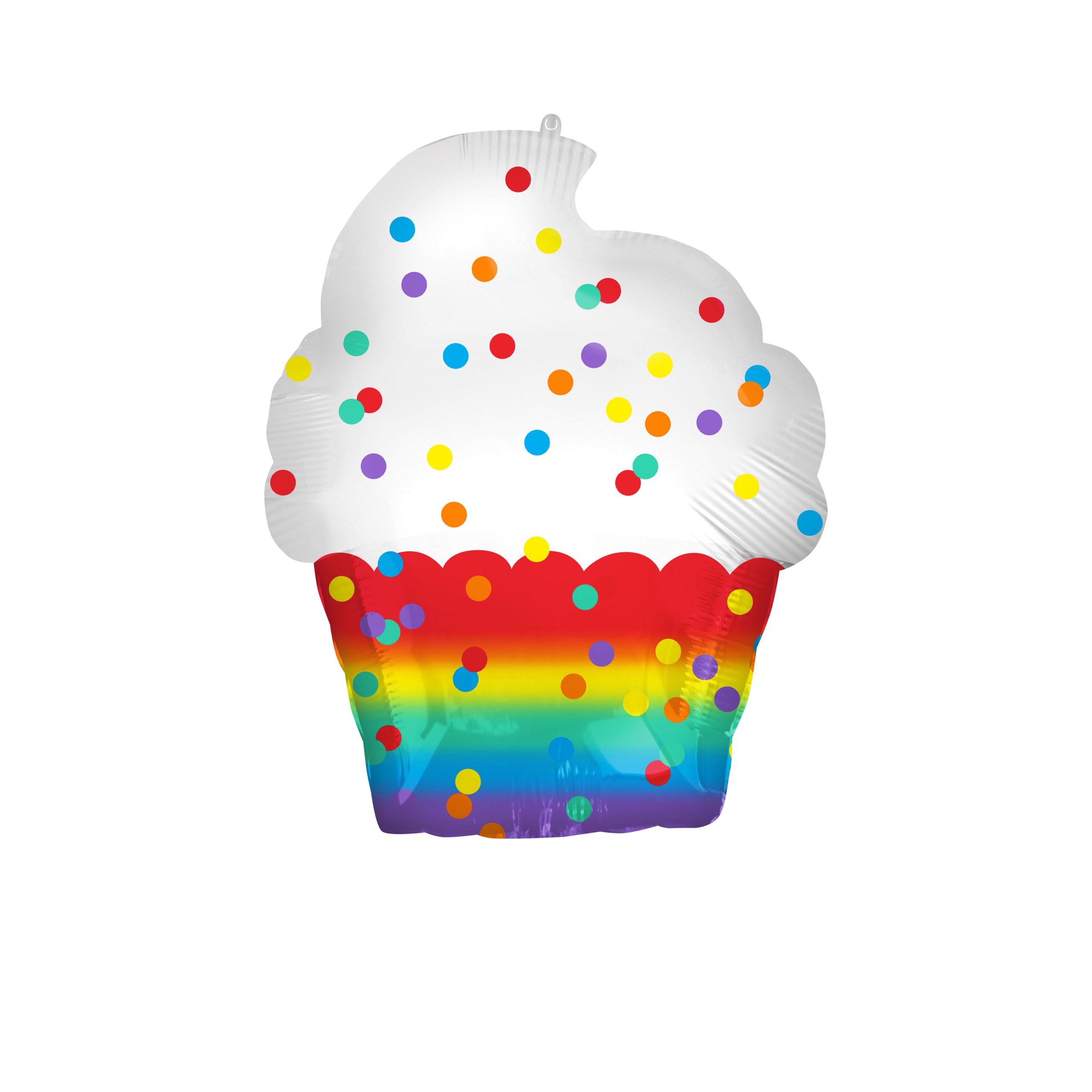 18" Happy Birthday Cupcake Foil Balloon - Image 2