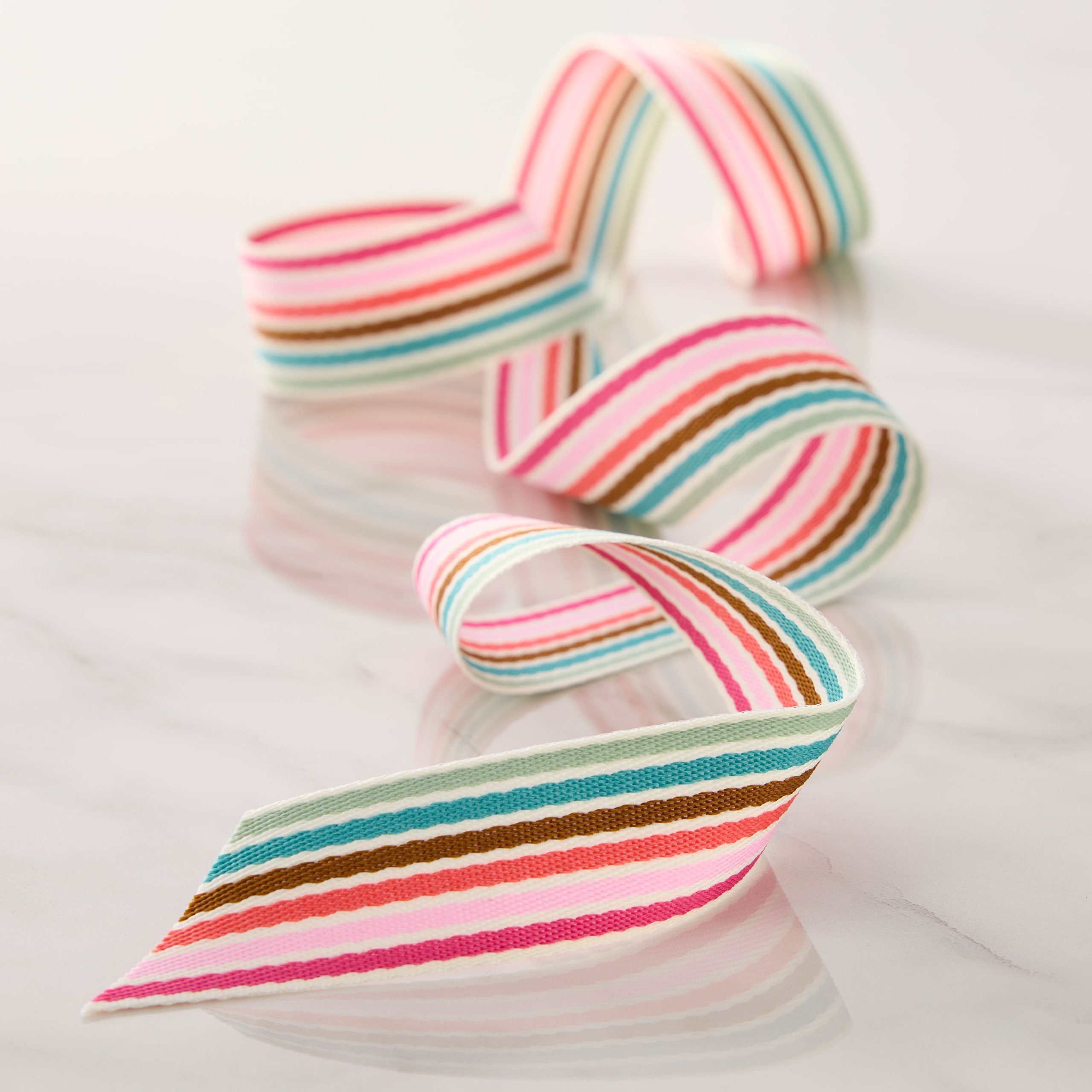1" x 5yd. Multicolor Striped Ribbon by Celebrate It® Classic - Image 2