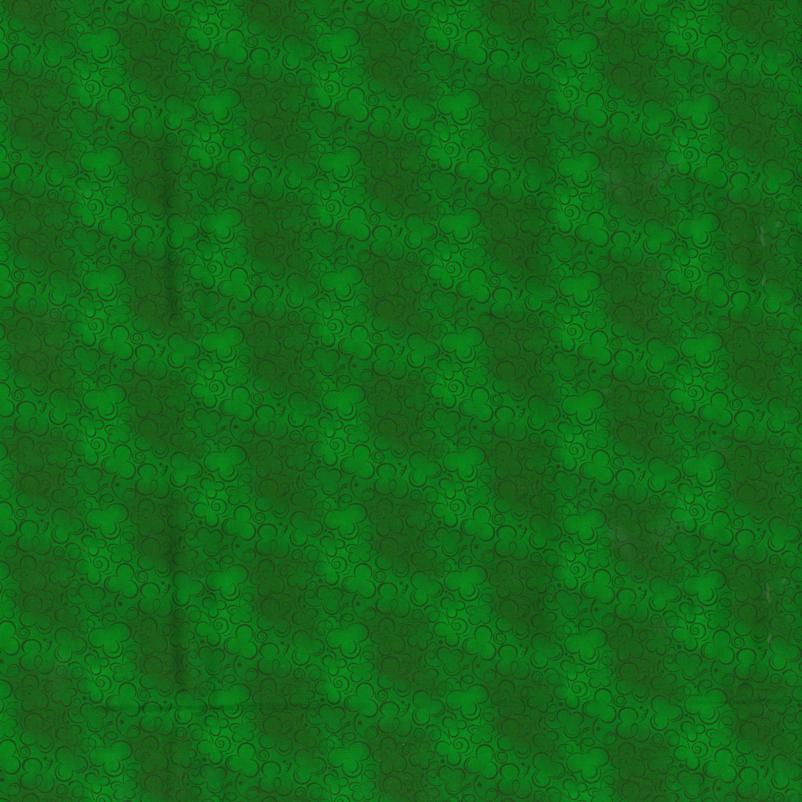 Fabric Traditions Green Shamrock Cotton Fabric