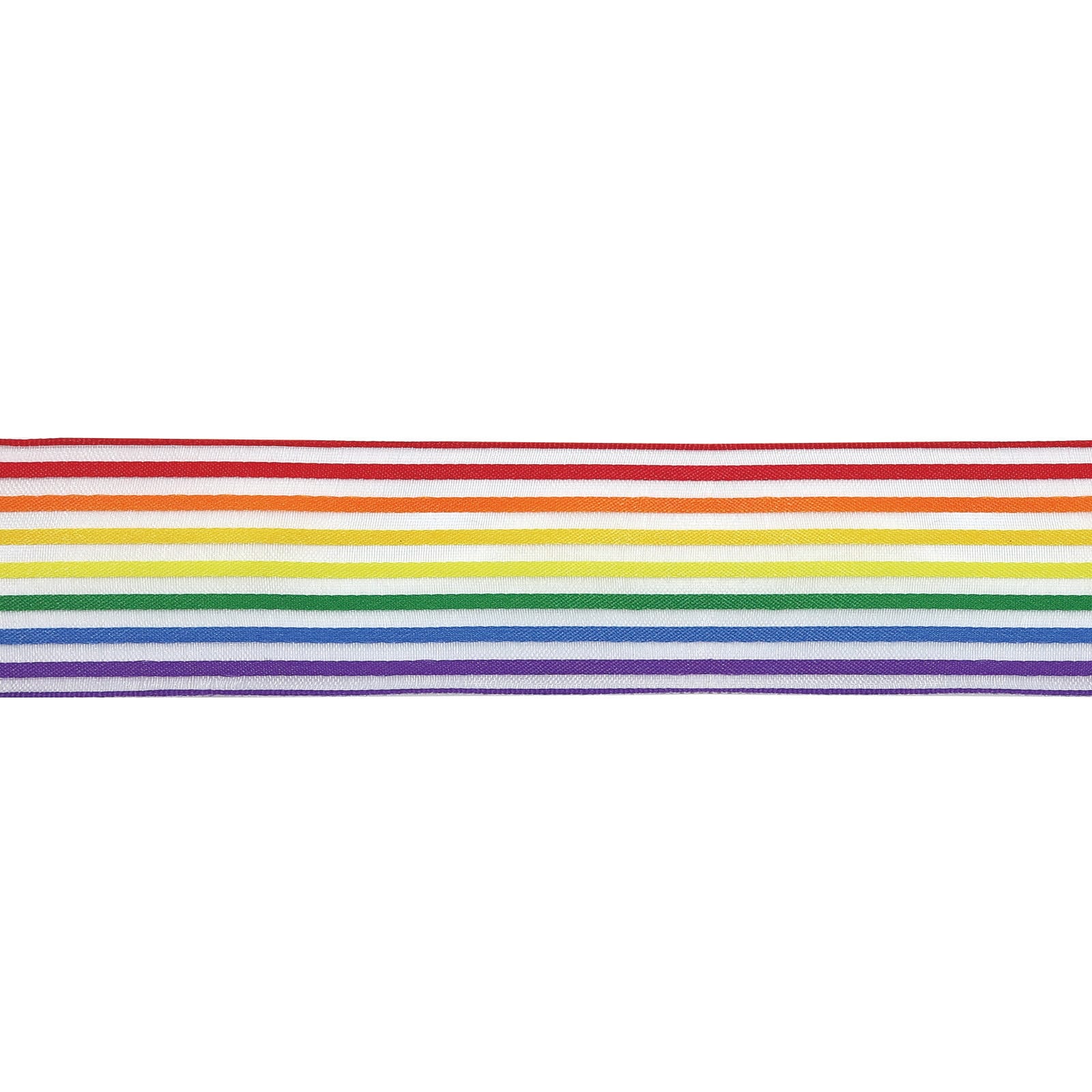 1.5" x 3yd. Rainbow Striped Wired Sheer Ribbon by Celebrate It™ 360°™ - Image 4