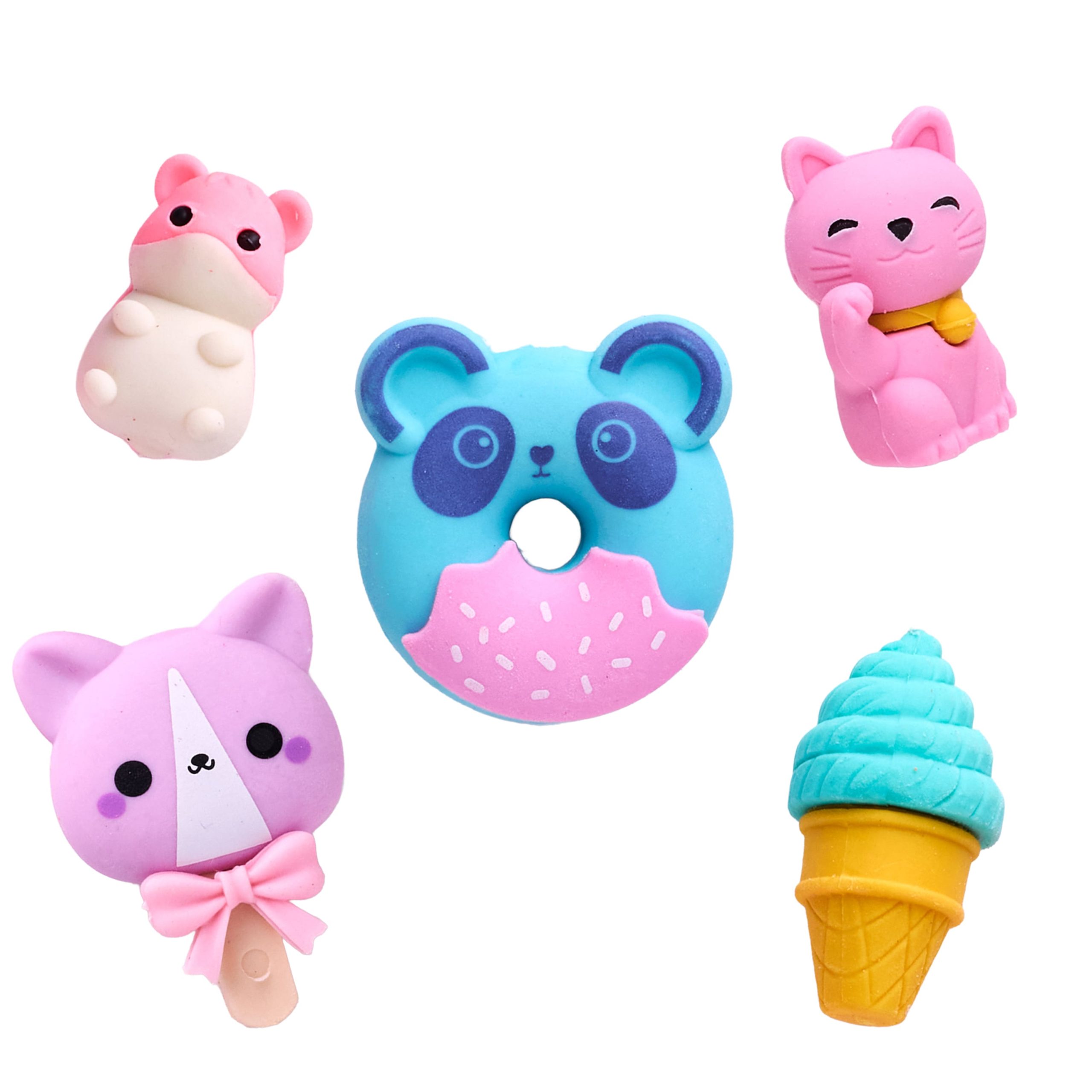 Faber-Castell® Desk Pets Kawaii Eraser Set - Image 2