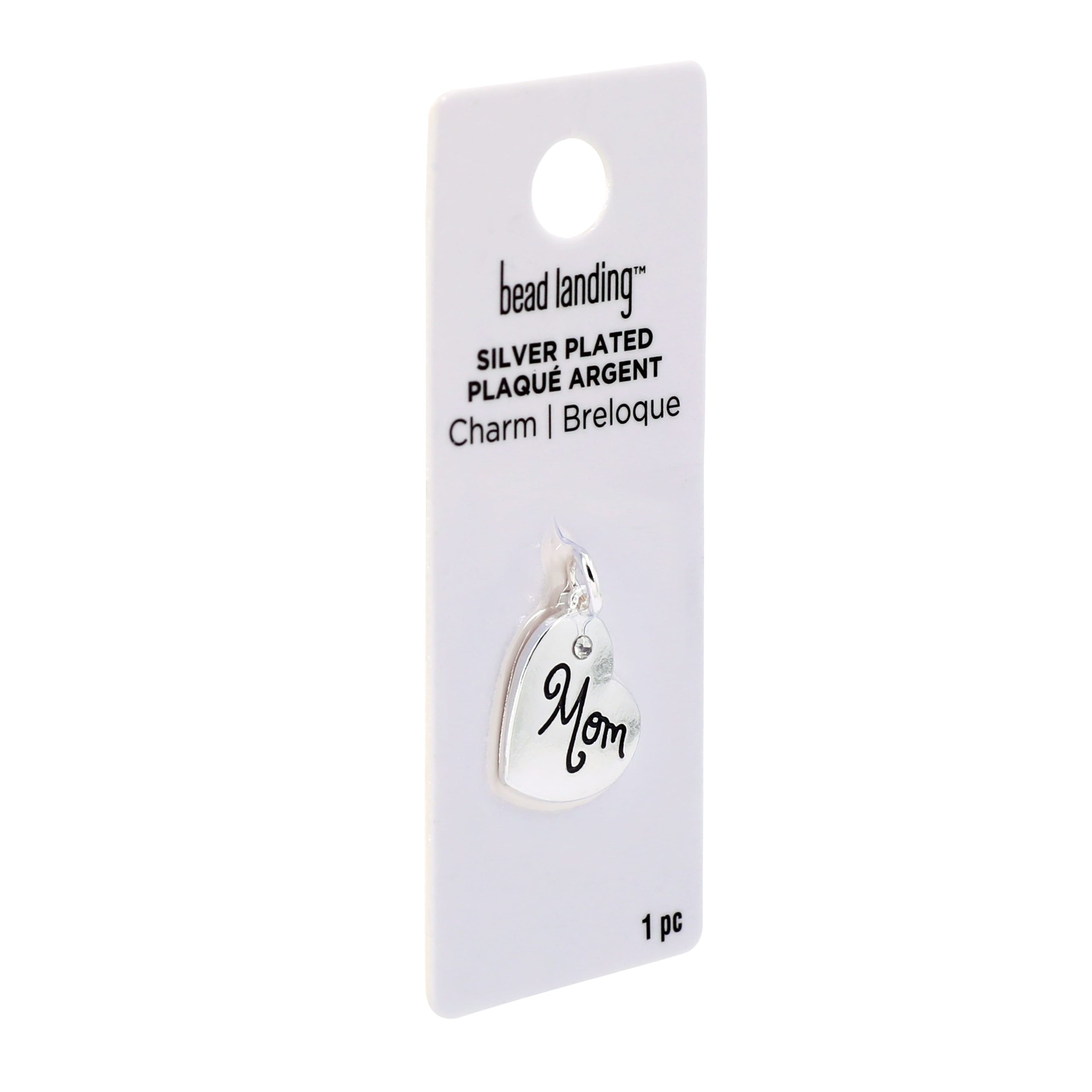 Silver Plated Mom Heart Charm by Bead Landing™ - Image 4
