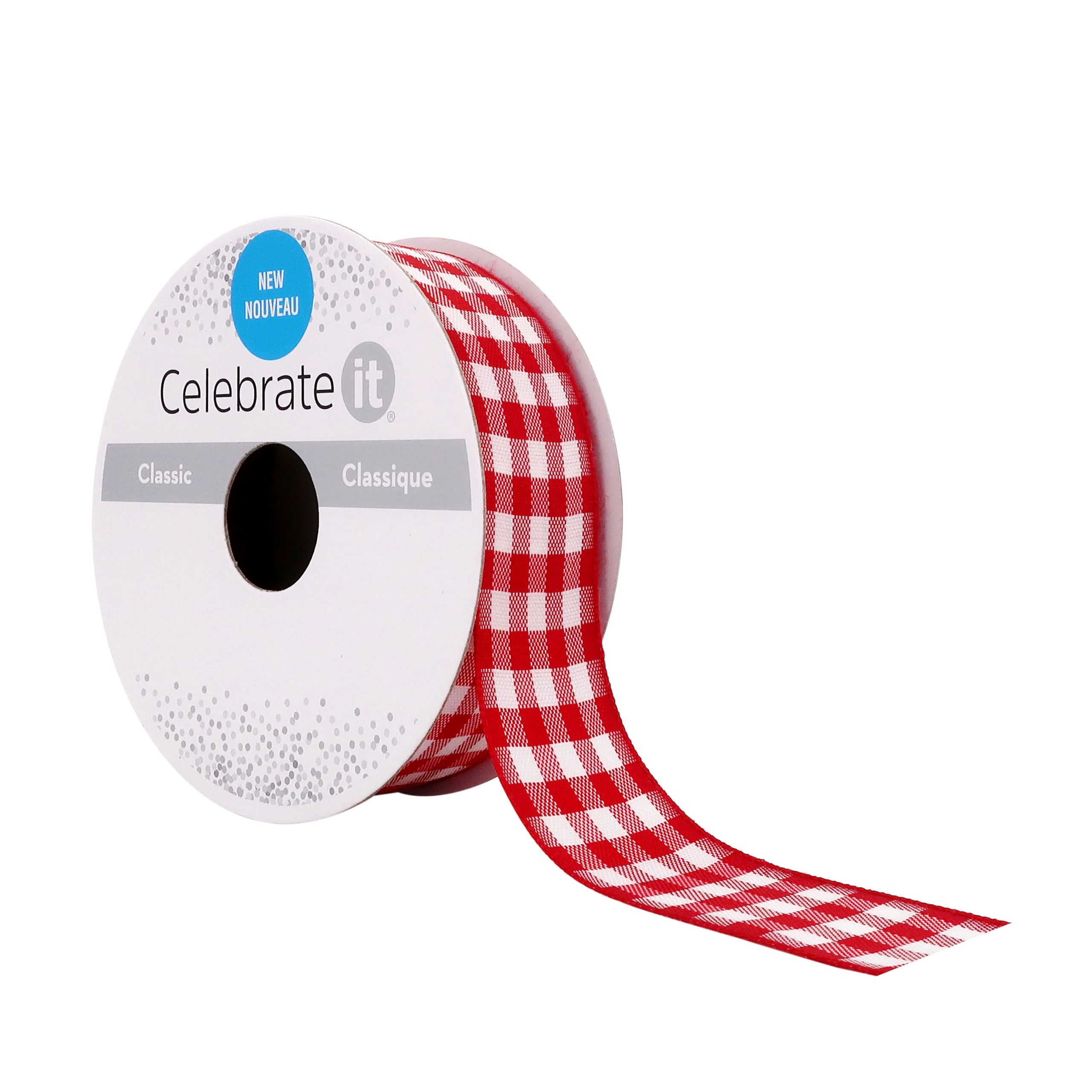 7/8'' x 5yd. Gingham Ribbon by Celebrate It® - Image 4