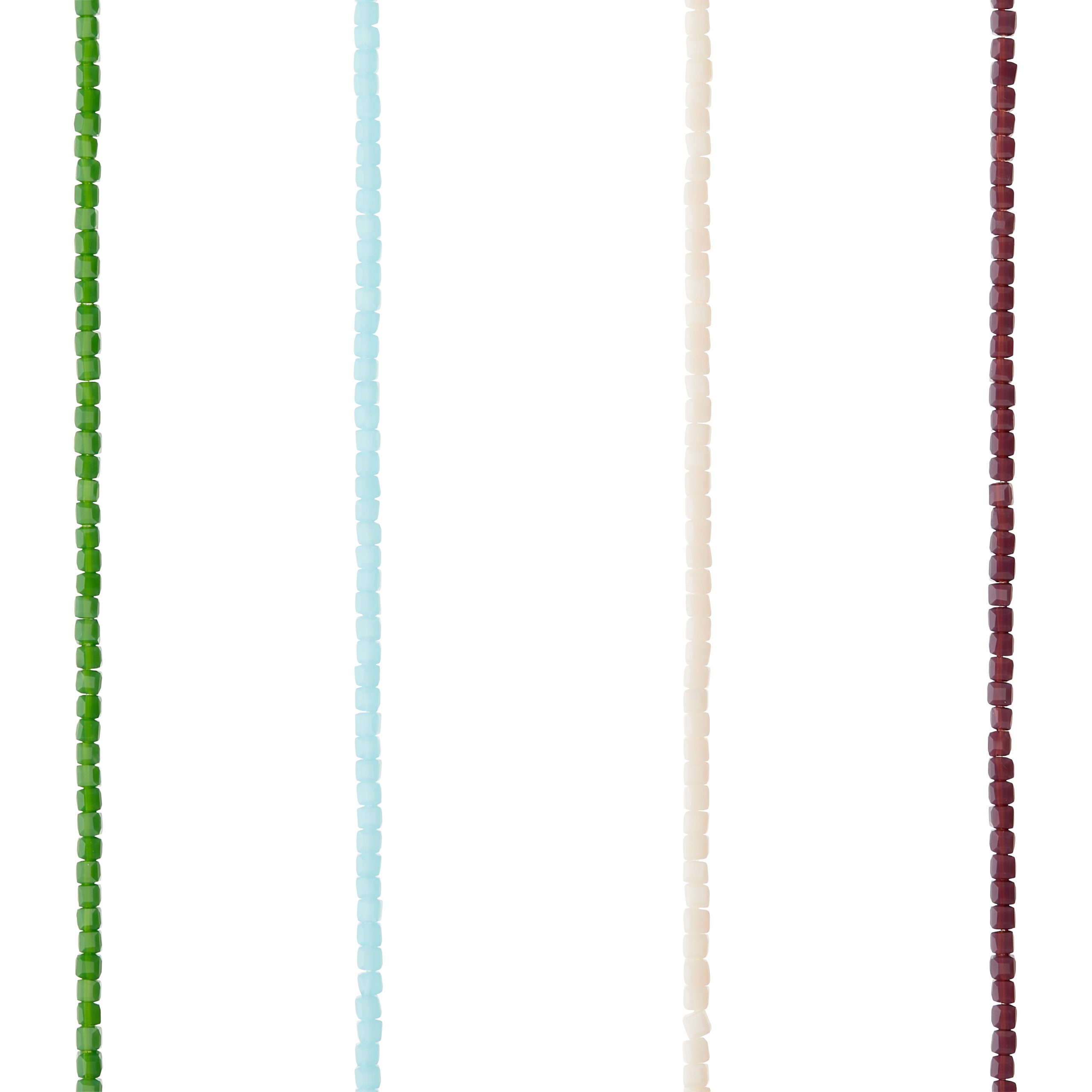 Purple, Green & Blue Glass Cube Beads, 3mm by Bead Landing™