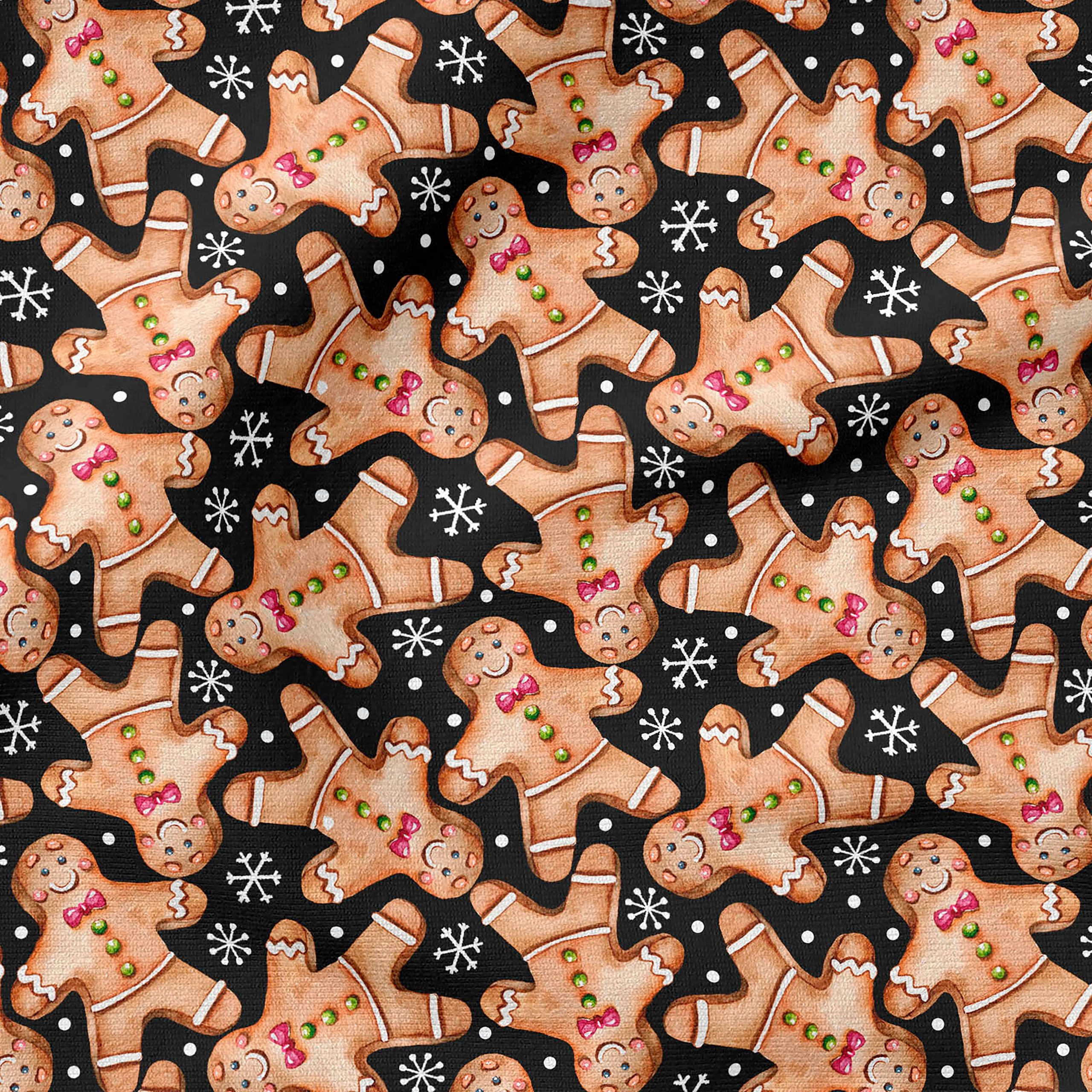 Fabric Editions Gingerbread Cookies Cotton Fabric - Image 4
