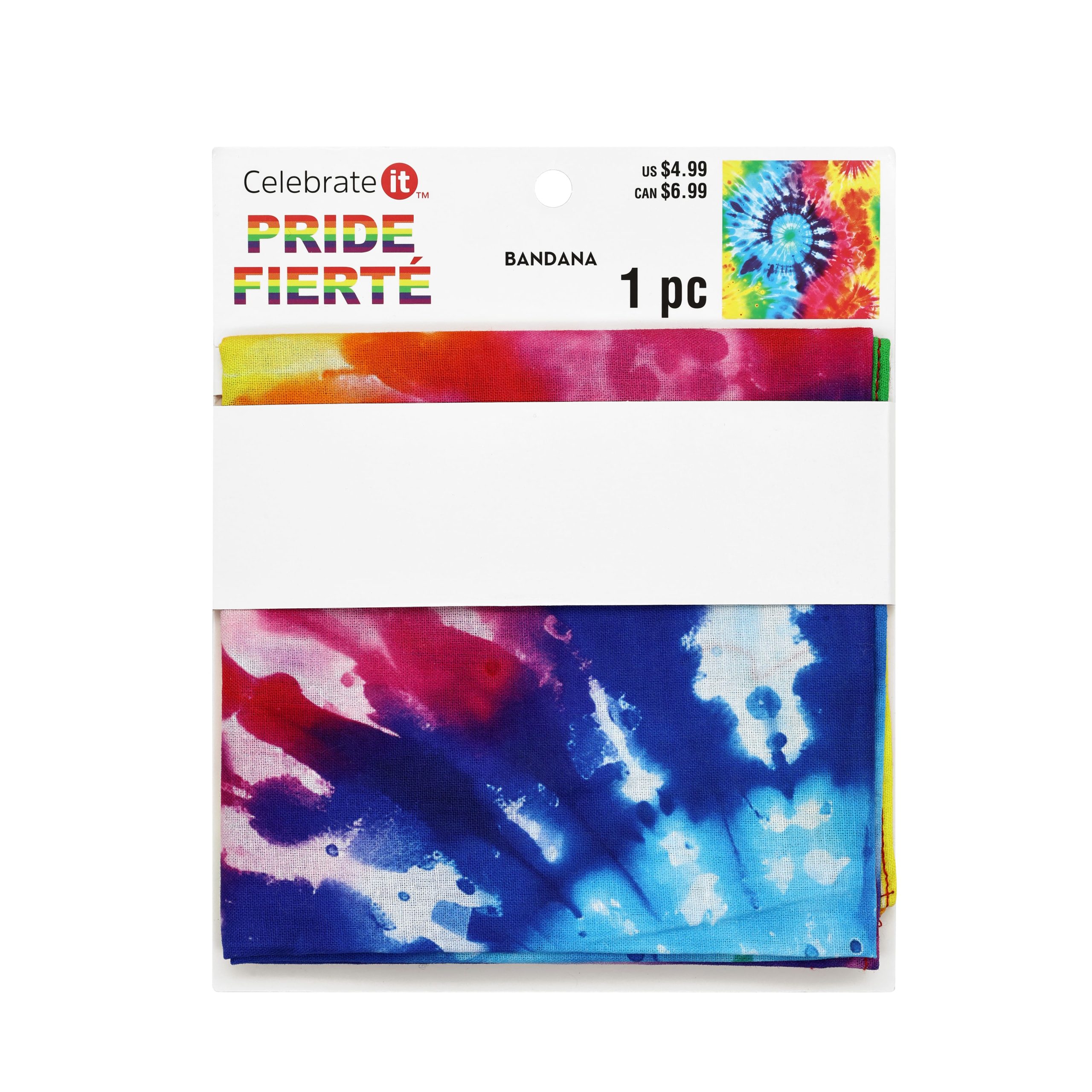 Pride Rainbow Tie-Dye Adult Bandana by Celebrate It™ - Image 3