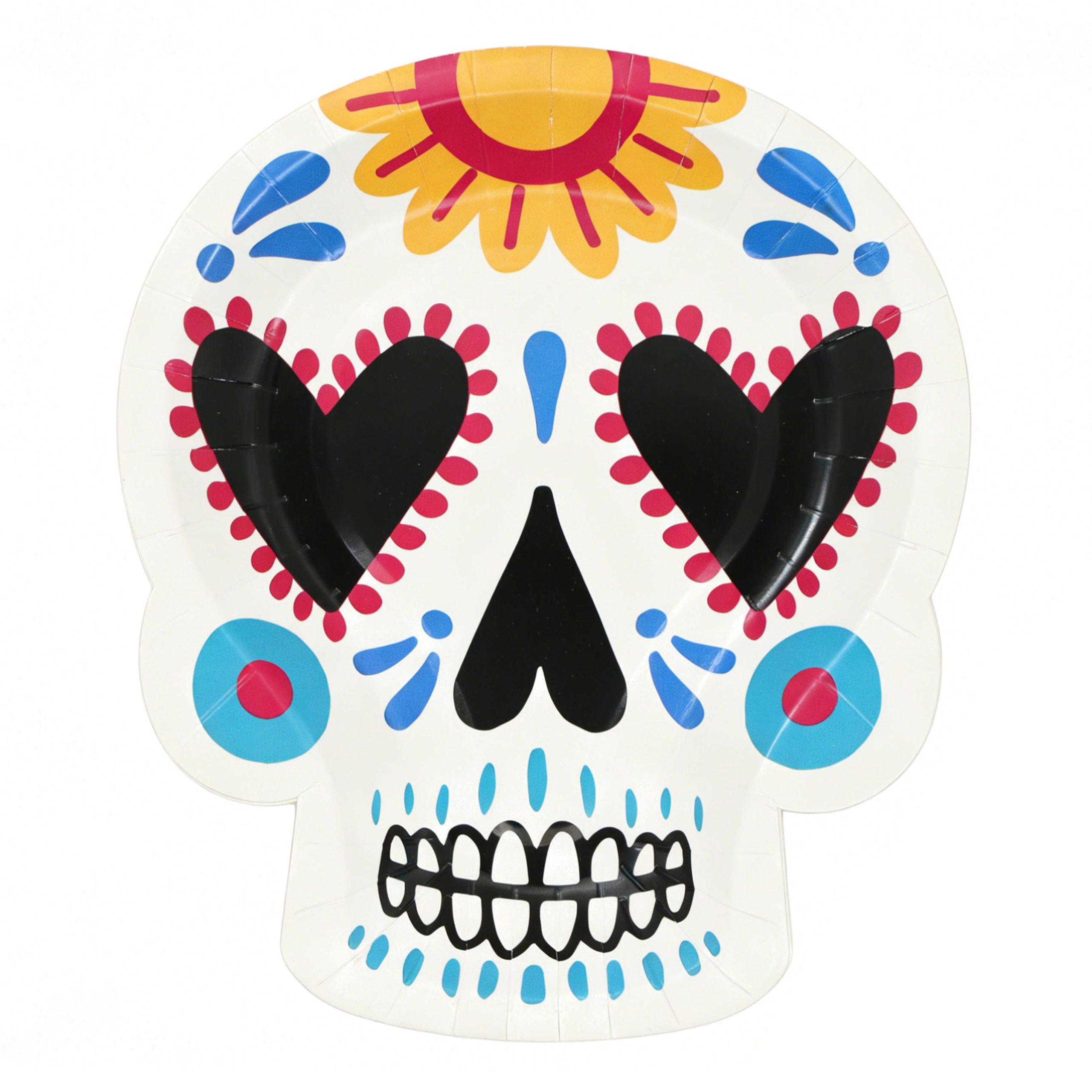 7" Skull with Heart Eyes Paper Plates, 10ct. by Ashland®
