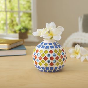 Blue, Red & Yellow Mosaic Vase Kit by Make Market®