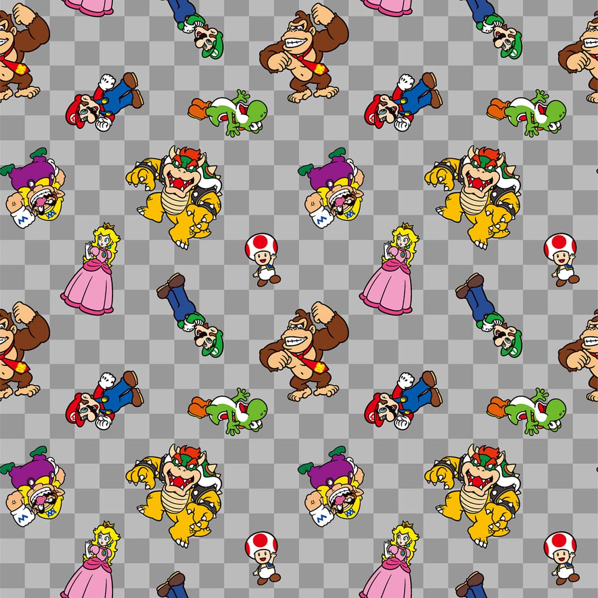 Nintendo® Characters Checker Toss Cotton Fabric